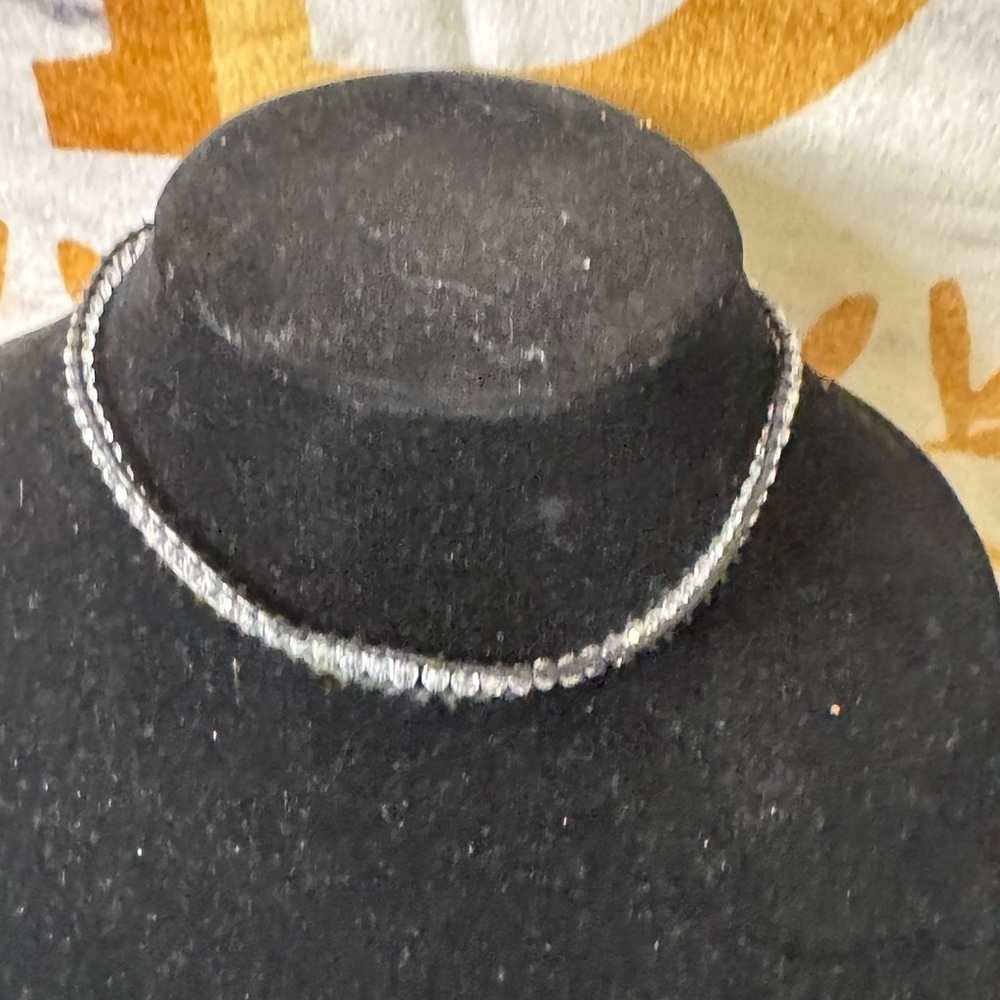 Victoria Emerson Silver Beaded Choker Necklace